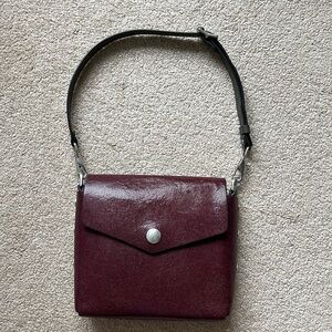 Rag and bone burgundy leather purse